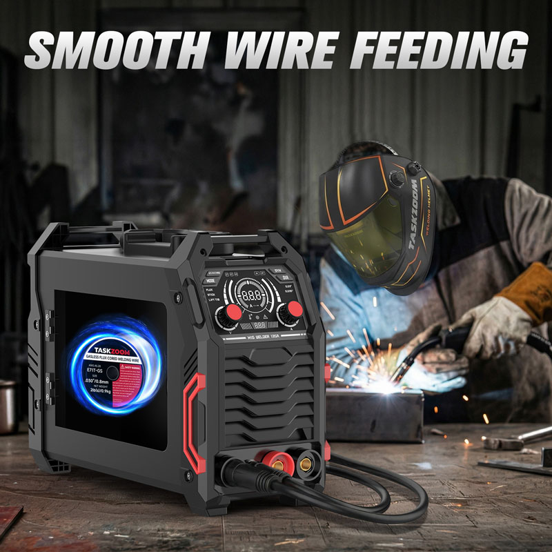 TASKZOOM Flux Core Welding Wire .030", E71T-GS Gasless MIG Welding Wire 2 lb Spool, Mild Steel Flux Core Wire, No Gas MIG Wire for Wire Welder, Smooth Arc Low Spatter