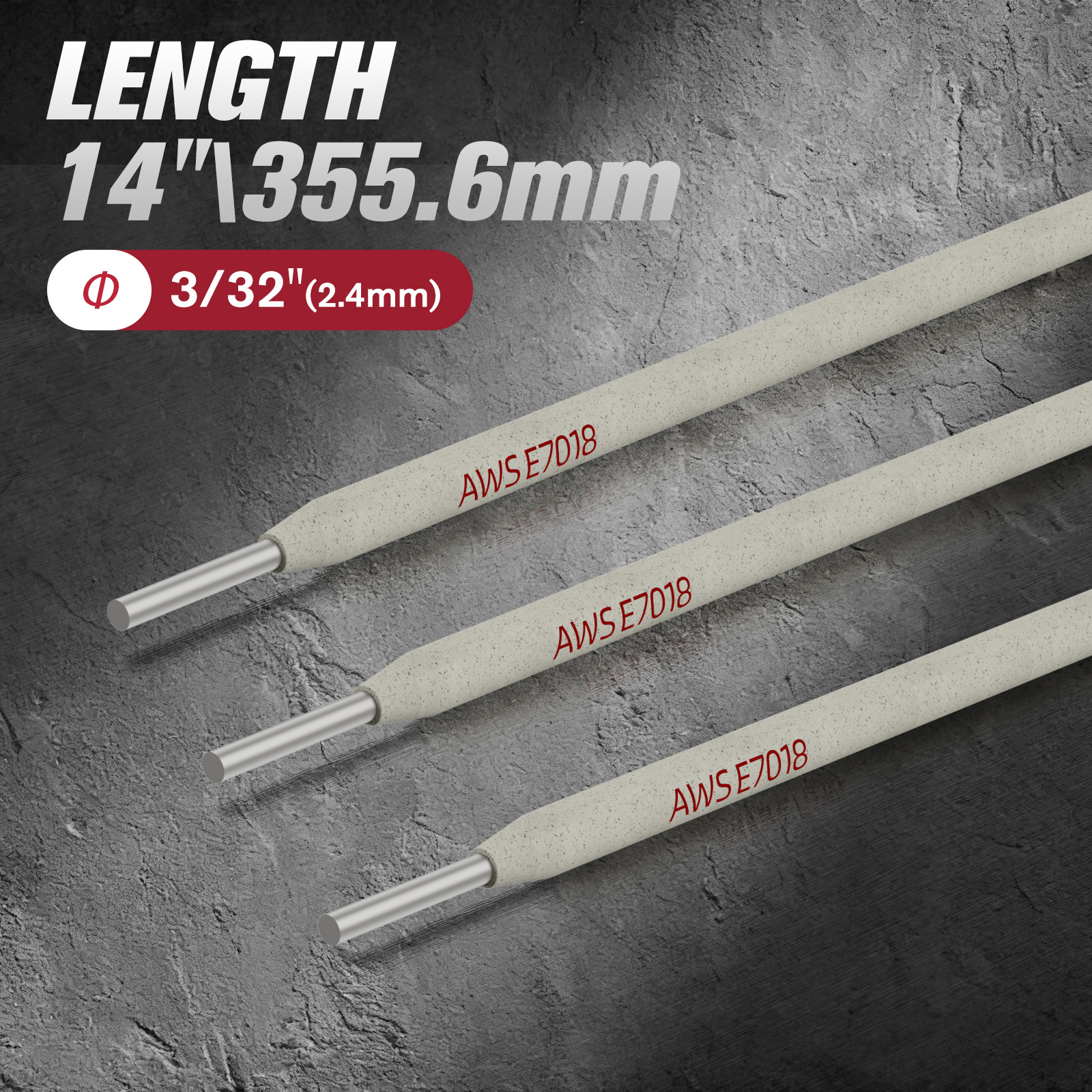 TASKZOOM E7018 Welding Rod 3/32" 10 lb Low Hydrogen Carbon Steel Stick Electrodes, 7018 Welding Rods for Arc Welding, All Position Welding Sticks, Smooth Arc Low Spatter Steel Stick