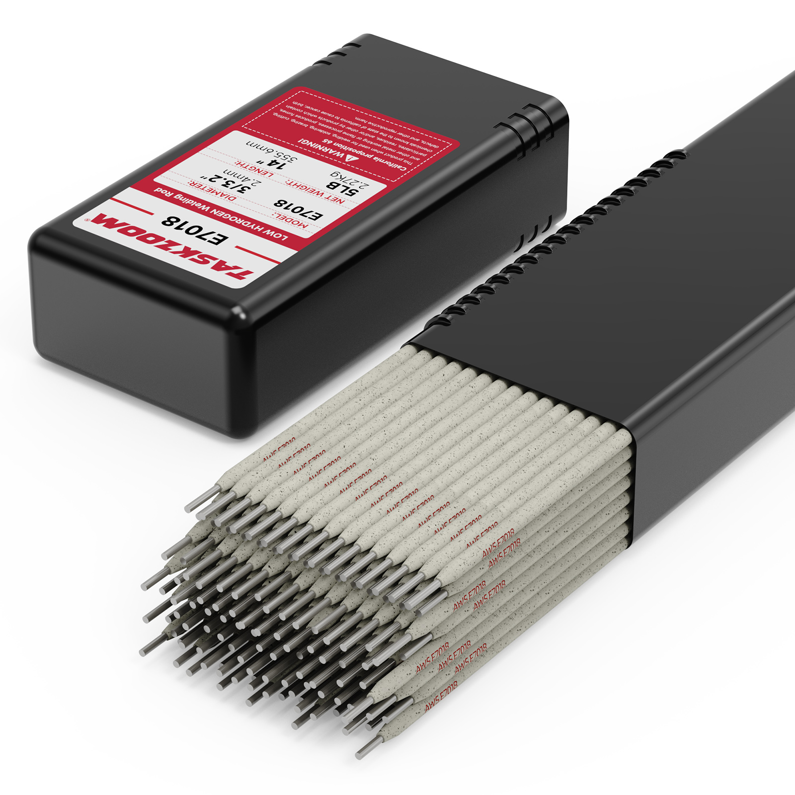 TASKZOOM E7018 Welding Rod 3/32" 5LB Low Hydrogen Carbon Steel Stick Electrodes, 7018 Welding R